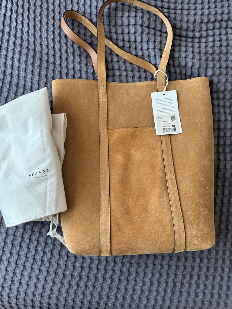 Sezane Tote Bag In Camel
